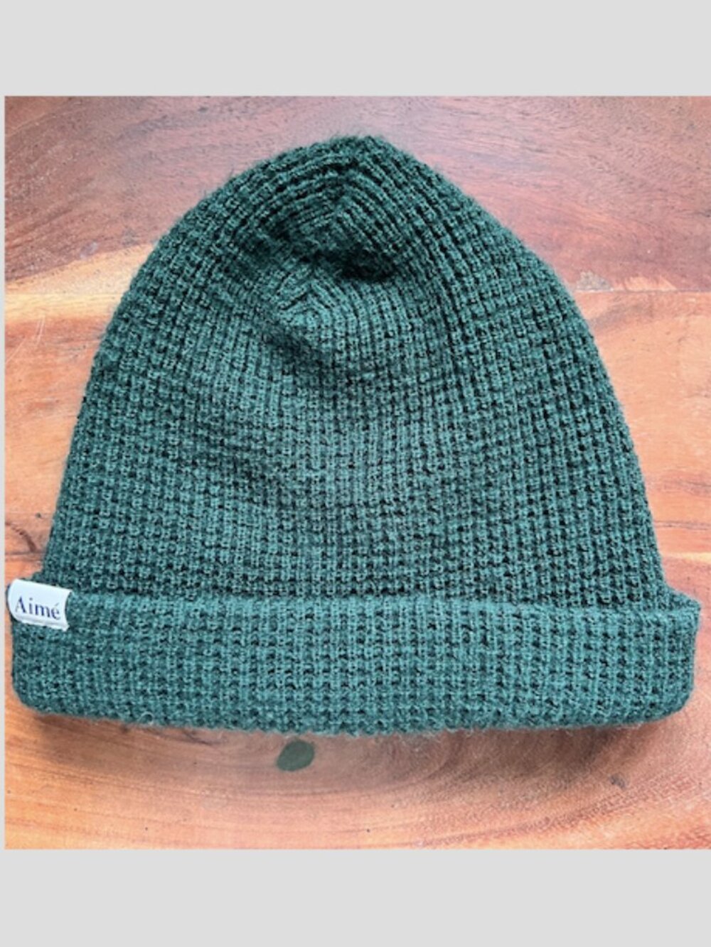 Aime Leon Dore ALD Waffle Knit Hunter Green Waffle Beanie
